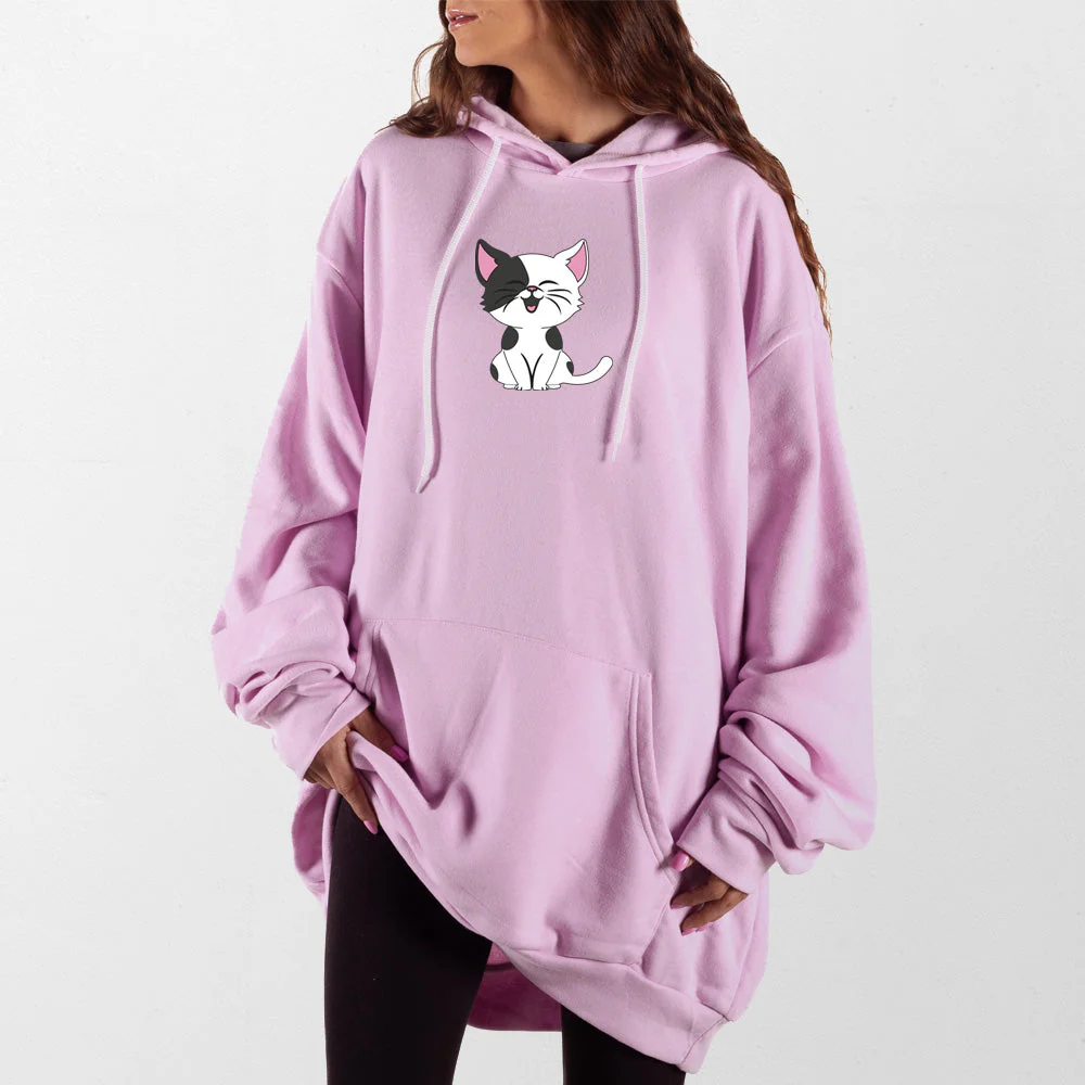 Cartoon Kitty Giant Hoodie - Image 5