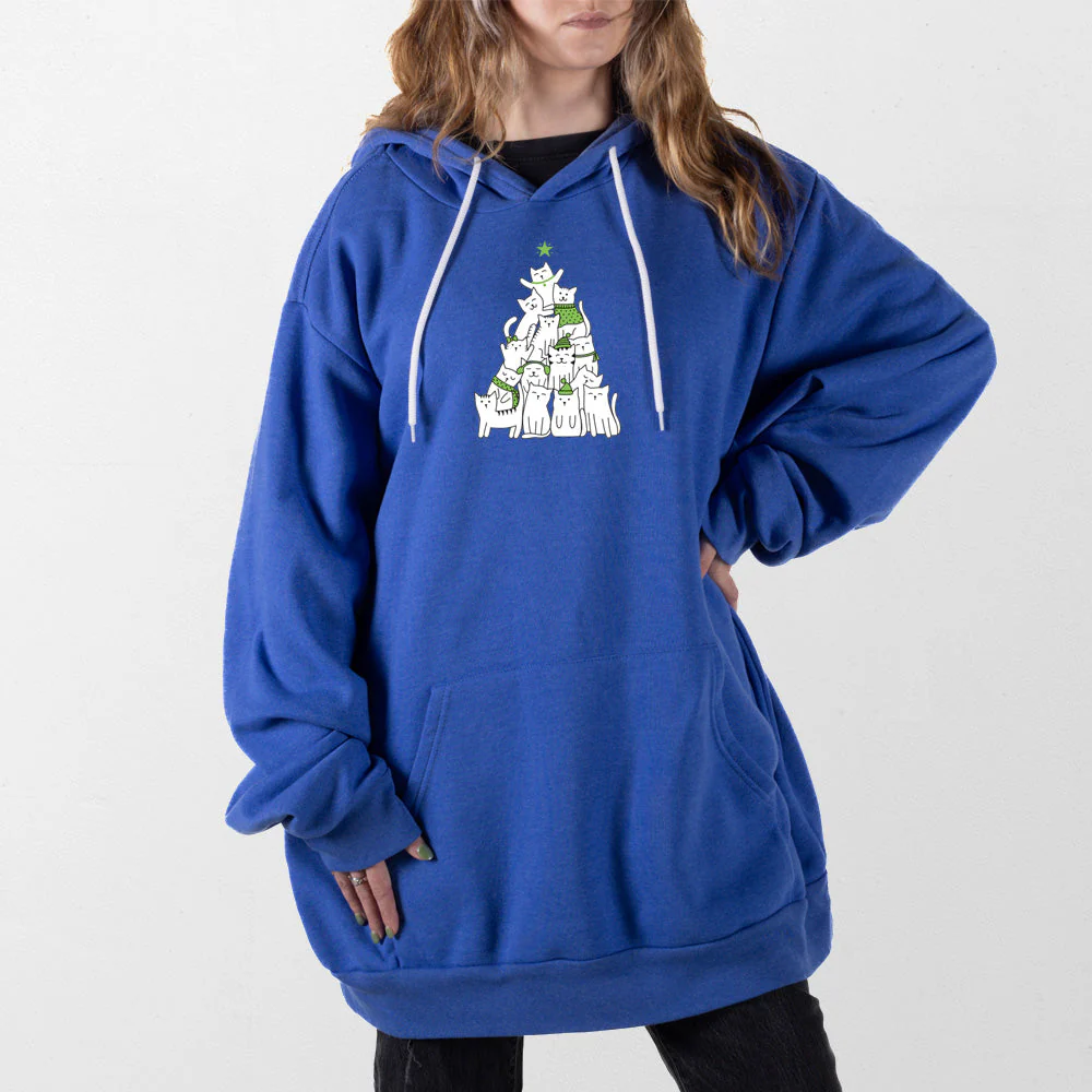 Cat Christmas Tree Giant Hoodie - Image 3