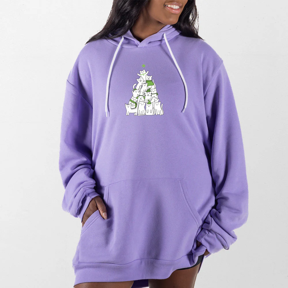 Cat Christmas Tree Giant Hoodie - Image 7