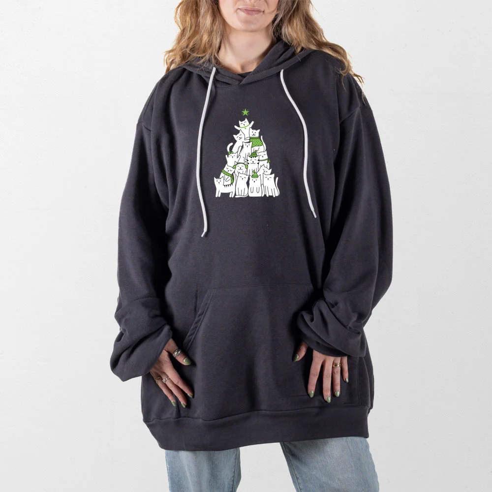 Cat Christmas Tree Giant Hoodie - Image 9