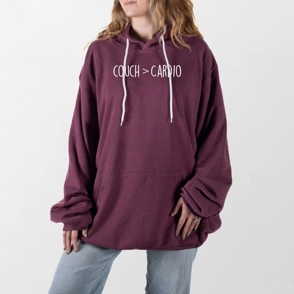 Couch Over Cardio Giant Hoodie - Image 11