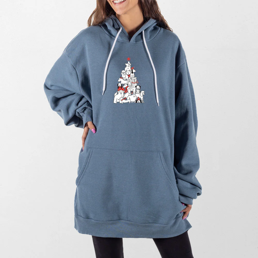 Dog Christmas Tree Giant Hoodie - Image 4