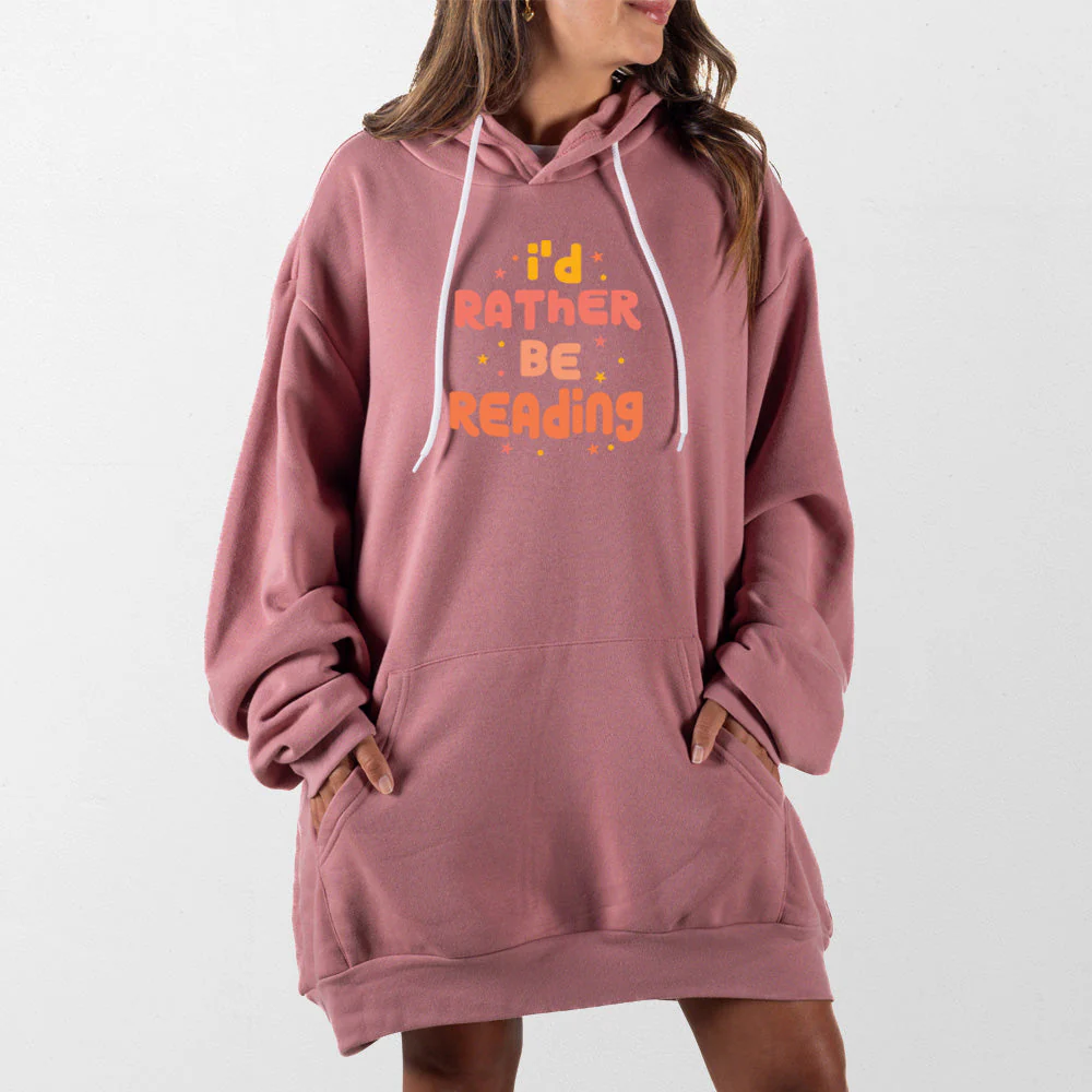 Rather Be Reading Giant Hoodie - Image 10