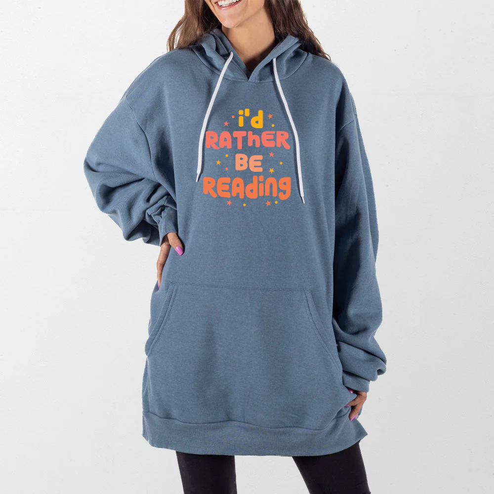 Rather Be Reading Giant Hoodie - Image 3
